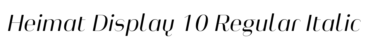 Heimat Display 10 Regular Italic